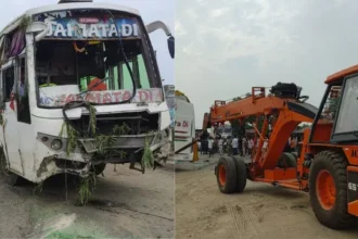 मधुबनी से पटना जा रही बस NH-27 पर पलटी, कई यात्री घायल, तीन की हालत गंभीर