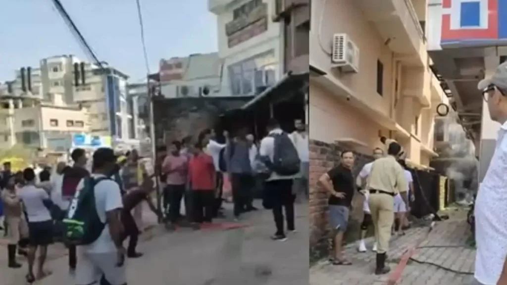रांची के हिनू स्थित HDFC बैंक की इमारत में भीषण आग, ऊपरी हिस्से से उठीं लपटें, मची अफरा-तफरी