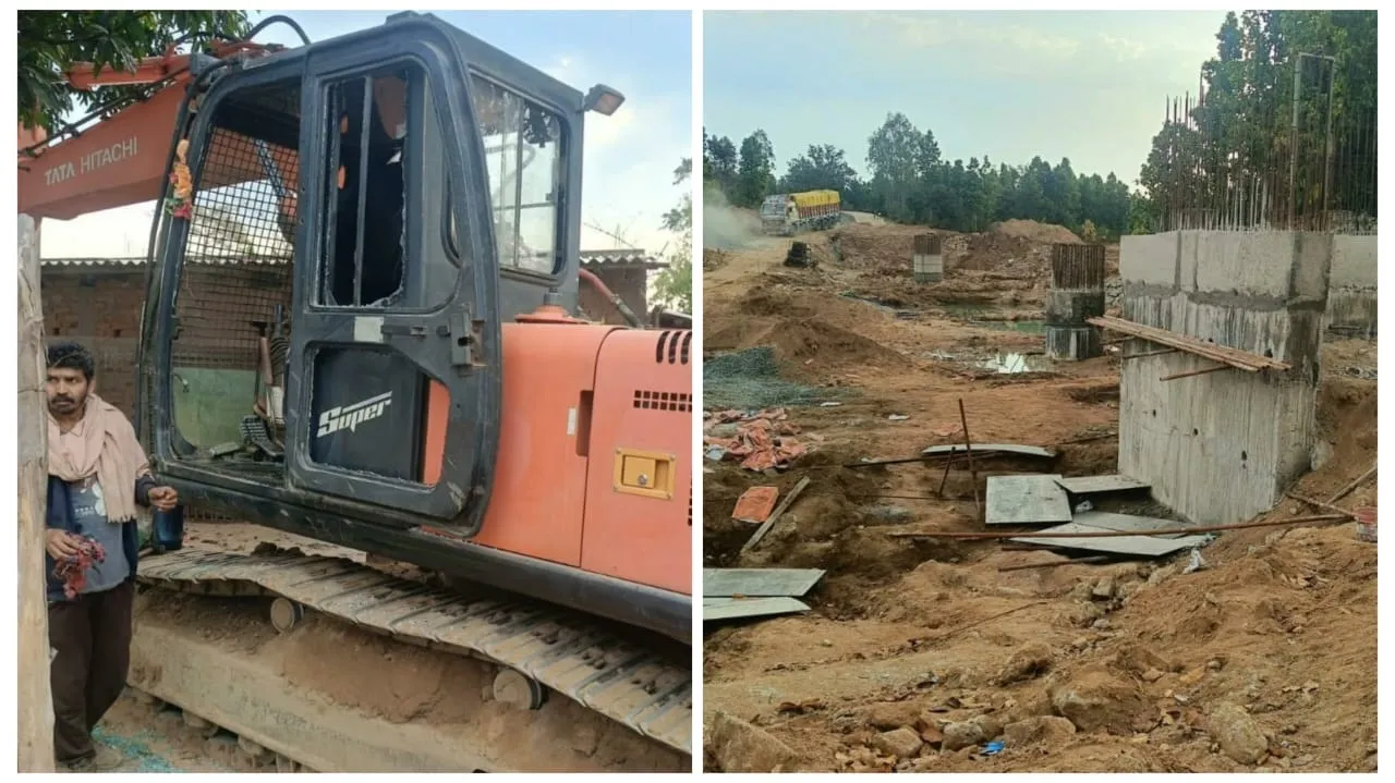 JJMP उग्रवादियों का उपद्रवः पुल निर्माण में लगे मजदूरों को पीटा, पोकलेन मशीन में की तोड़फोड़ 51 gadhwa jjmp